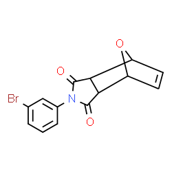ChemSpider 2D Image | 4-(3-Bromophenyl)-10-oxa-4-azatricyclo[5.2.1.0~2,6~]dec-8-ene-3,5-dione | C14H10BrNO3