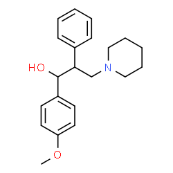 ChemSpider 2D Image | 1-(4-Methoxyphenyl)-2-phenyl-3-(1-piperidinyl)-1-propanol | C21H27NO2