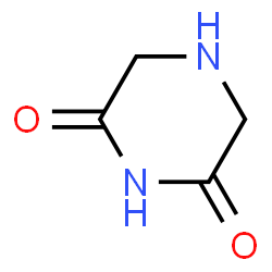 ChemSpider 2D Image | 2,6-Piperazinedione | C4H6N2O2