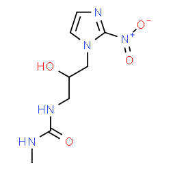 ChemSpider 2D Image | 1-[2-Hydroxy-3-(2-nitro-1H-imidazol-1-yl)propyl]-3-methylurea | C8H13N5O4