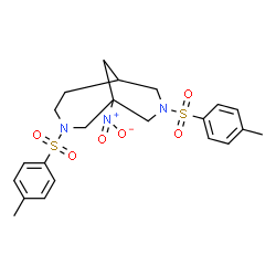 ChemSpider 2D Image | 3,8-Bis[(4-methylphenyl)sulfonyl]-1-nitro-3,8-diazabicyclo[4.3.1]decane | C22H27N3O6S2