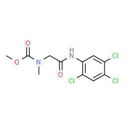 ChemSpider 2D Image | Methyl methyl{2-oxo-2-[(2,4,5-trichlorophenyl)amino]ethyl}carbamate | C11H11Cl3N2O3