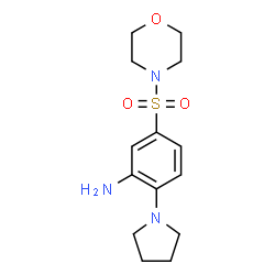 ChemSpider 2D Image | 5-(Morpholinosulfonyl)-2-(pyrrolidin-1-yl)aniline | C14H21N3O3S