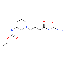 ChemSpider 2D Image | Ethyl {1-[4-(carbamoylamino)-4-oxobutyl]-3-piperidinyl}carbamate | C13H24N4O4