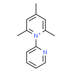 ChemSpider 2D Image | 2,4,6-Trimethyl-1-(2-pyridinyl)pyridinium | C13H15N2