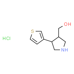 ChemSpider 2D Image | [4-(3-Thienyl)-3-pyrrolidinyl]methanol hydrochloride (1:1) | C9H14ClNOS