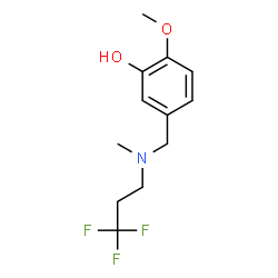 ChemSpider 2D Image | 2-Methoxy-5-{[methyl(3,3,3-trifluoropropyl)amino]methyl}phenol | C12H16F3NO2