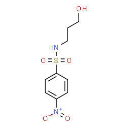ChemSpider 2D Image | N-(3-Hydroxypropyl)-4-nitrobenzenesulfonamide | C9H12N2O5S