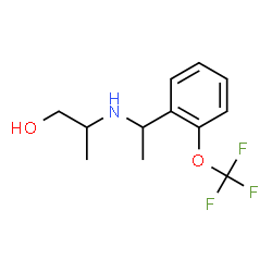 ChemSpider 2D Image | 2-({1-[2-(Trifluoromethoxy)phenyl]ethyl}amino)-1-propanol | C12H16F3NO2