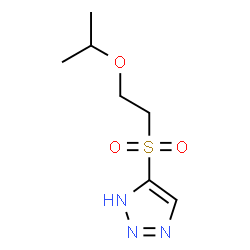 ChemSpider 2D Image | 4-[(2-Isopropoxyethyl)sulfonyl]-1H-1,2,3-triazole | C7H13N3O3S