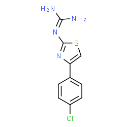 ChemSpider 2D Image | 2-[4-(4-Chlorophenyl)-1,3-thiazol-2-yl]guanidine | C10H9ClN4S