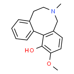 ChemSpider 2D Image | 2-Methoxy-6-methyl-5,6,7,8-tetrahydrodibenzo[c,e]azocin-1-ol | C17H19NO2