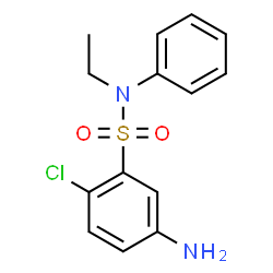 ChemSpider 2D Image | 5-Amino-2-chloro-N-ethyl-N-phenylbenzenesulfonamide | C14H15ClN2O2S