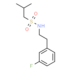 ChemSpider 2D Image | N-[2-(3-Fluorophenyl)ethyl]-2-methyl-1-propanesulfonamide | C12H18FNO2S