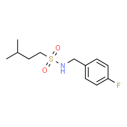 ChemSpider 2D Image | N-(4-Fluorobenzyl)-3-methyl-1-butanesulfonamide | C12H18FNO2S