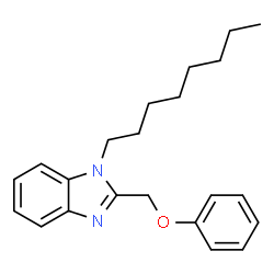ChemSpider 2D Image | 1-Octyl-2-(phenoxymethyl)-1H-benzimidazole | C22H28N2O