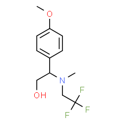 ChemSpider 2D Image | 2-(4-Methoxyphenyl)-2-[methyl(2,2,2-trifluoroethyl)amino]ethanol | C12H16F3NO2