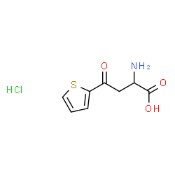 ChemSpider 2D Image | 2-Amino-4-oxo-4-(2-thienyl)butanoic acid hydrochloride (1:1) | C8H10ClNO3S