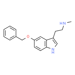 ChemSpider 2D Image | 2-[5-(Benzyloxy)-1H-indol-3-yl]-N-methylethanamine | C18H20N2O