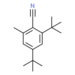 ChemSpider 2D Image | 2-Methyl-4,6-bis(2-methyl-2-propanyl)benzonitrile | C16H23N