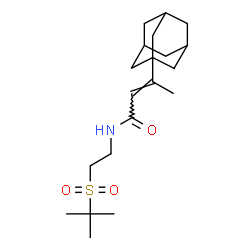ChemSpider 2D Image | (2E)-3-(Adamantan-1-yl)-N-{2-[(2-methyl-2-propanyl)sulfonyl]ethyl}-2-butenamide | C20H33NO3S