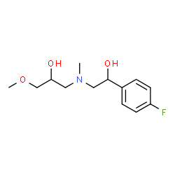ChemSpider 2D Image | 1-{[2-(4-Fluorophenyl)-2-hydroxyethyl](methyl)amino}-3-methoxy-2-propanol | C13H20FNO3