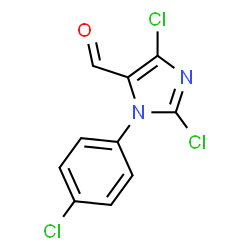 ChemSpider 2D Image | 2,4-Dichloro-1-(4-chlorophenyl)-1H-imidazole-5-carbaldehyde | C10H5Cl3N2O