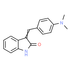ChemSpider 2D Image | 3-(4-Dimethylaminobenzylidenyl)-2-indolinone | C17H16N2O