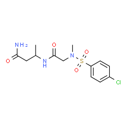 ChemSpider 2D Image | 3-({N-[(4-Chlorophenyl)sulfonyl]-N-methylglycyl}amino)butanamide | C13H18ClN3O4S