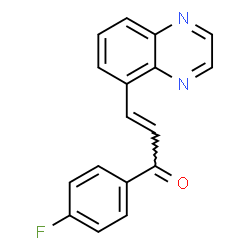 ChemSpider 2D Image | (2E)-1-(4-Fluorophenyl)-3-(5-quinoxalinyl)-2-propen-1-one | C17H11FN2O
