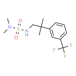 ChemSpider 2D Image | N,N-Dimethyl-N'-{2-methyl-2-[3-(trifluoromethyl)phenyl]propyl}sulfuric diamide | C13H19F3N2O2S