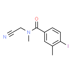 ChemSpider 2D Image | N-(Cyanomethyl)-4-iodo-N,3-dimethylbenzamide | C11H11IN2O