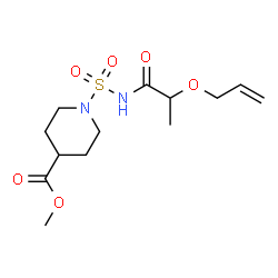 ChemSpider 2D Image | Methyl 1-{[2-(allyloxy)propanoyl]sulfamoyl}-4-piperidinecarboxylate | C13H22N2O6S