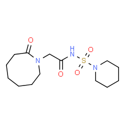 ChemSpider 2D Image | 2-(2-Oxo-1-azocanyl)-N-(1-piperidinylsulfonyl)acetamide | C14H25N3O4S