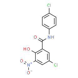 ChemSpider 2D Image | 5-Chloro-N-(4-chlorophenyl)-2-hydroxy-3-nitrobenzamide | C13H8Cl2N2O4