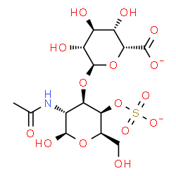 ChemSpider 2D Image | 2-Acetamido-2-deoxy-3-O-alpha-L-idopyranuronosyl-4-O-sulfonato-beta-D-galactopyranose | C14H21NO15S