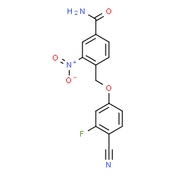 ChemSpider 2D Image | 4-[(4-Cyano-3-fluorophenoxy)methyl]-3-nitrobenzamide | C15H10FN3O4