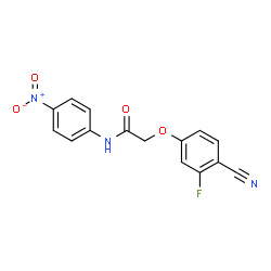 ChemSpider 2D Image | 2-(4-Cyano-3-fluorophenoxy)-N-(4-nitrophenyl)acetamide | C15H10FN3O4