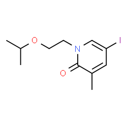 ChemSpider 2D Image | 5-Iodo-1-(2-isopropoxyethyl)-3-methyl-2(1H)-pyridinone | C11H16INO2