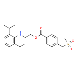 ChemSpider 2D Image | 2-[(2,6-Diisopropylphenyl)amino]ethyl 4-[(methylsulfonyl)methyl]benzoate | C23H31NO4S