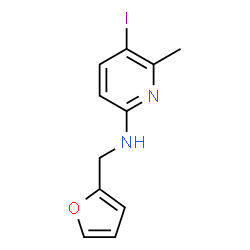 ChemSpider 2D Image | N-(2-Furylmethyl)-5-iodo-6-methyl-2-pyridinamine | C11H11IN2O
