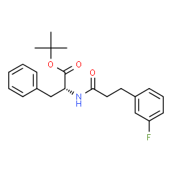 ChemSpider 2D Image | 2-Methyl-2-propanyl N-[3-(3-fluorophenyl)propanoyl]-D-phenylalaninate | C22H26FNO3