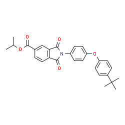 ChemSpider 2D Image | isopropyl 2-[4-(4-tert-butylphenoxy)phenyl]-1,3-dioxoisoindole-5-carboxylate | C28H27NO5