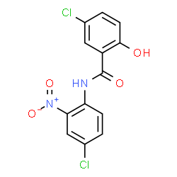 ChemSpider 2D Image | 5-Chloro-N-(4-chloro-2-nitrophenyl)-2-hydroxybenzamide | C13H8Cl2N2O4