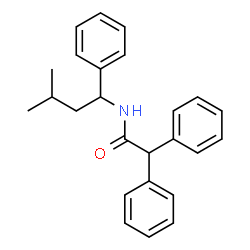 ChemSpider 2D Image | N-(3-Methyl-1-phenylbutyl)-2,2-diphenylacetamide | C25H27NO