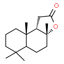 ChemSpider 2D Image | (3aR,9aS,9bS)-3a,6,6,9a-Tetramethyldecahydronaphtho[2,1-b]furan-2(1H)-one | C16H26O2