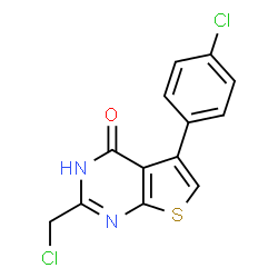 ChemSpider 2D Image | 2-(Chloromethyl)-5-(4-chlorophenyl)thieno[2,3-d]pyrimidin-4(1H)-one | C13H8Cl2N2OS
