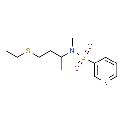 ChemSpider 2D Image | N-[4-(Ethylsulfanyl)-2-butanyl]-N-methyl-3-pyridinesulfonamide | C12H20N2O2S2
