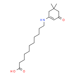 ChemSpider 2D Image | 11-[(5,5-Dimethyl-3-oxo-1-cyclohexen-1-yl)amino]undecanoic acid | C19H33NO3