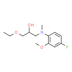 ChemSpider 2D Image | 1-Ethoxy-3-[(4-fluoro-2-methoxyphenyl)(methyl)amino]-2-propanol | C13H20FNO3